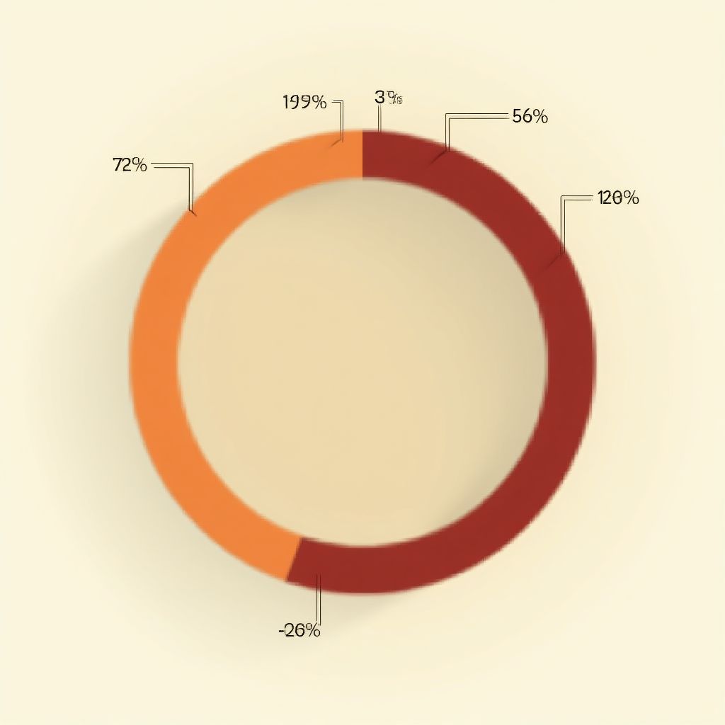 Gráfico circular mostrando distribución de gastos en Argentina
